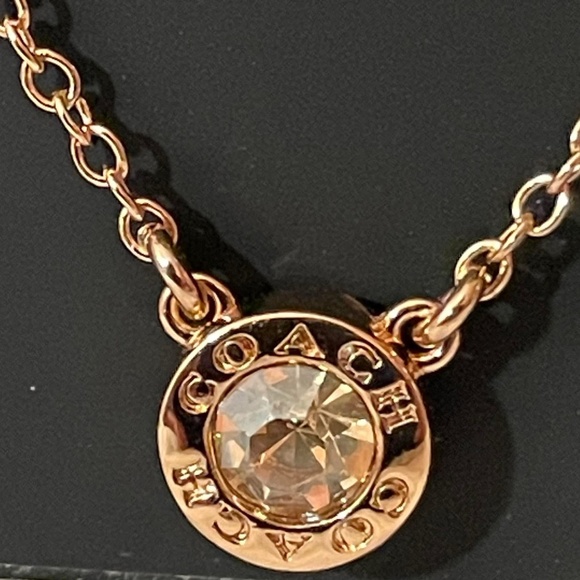 Coach Rose Gold Plated & Cubic Zirconia Necklace & Earring Set - Picture 2 of 3